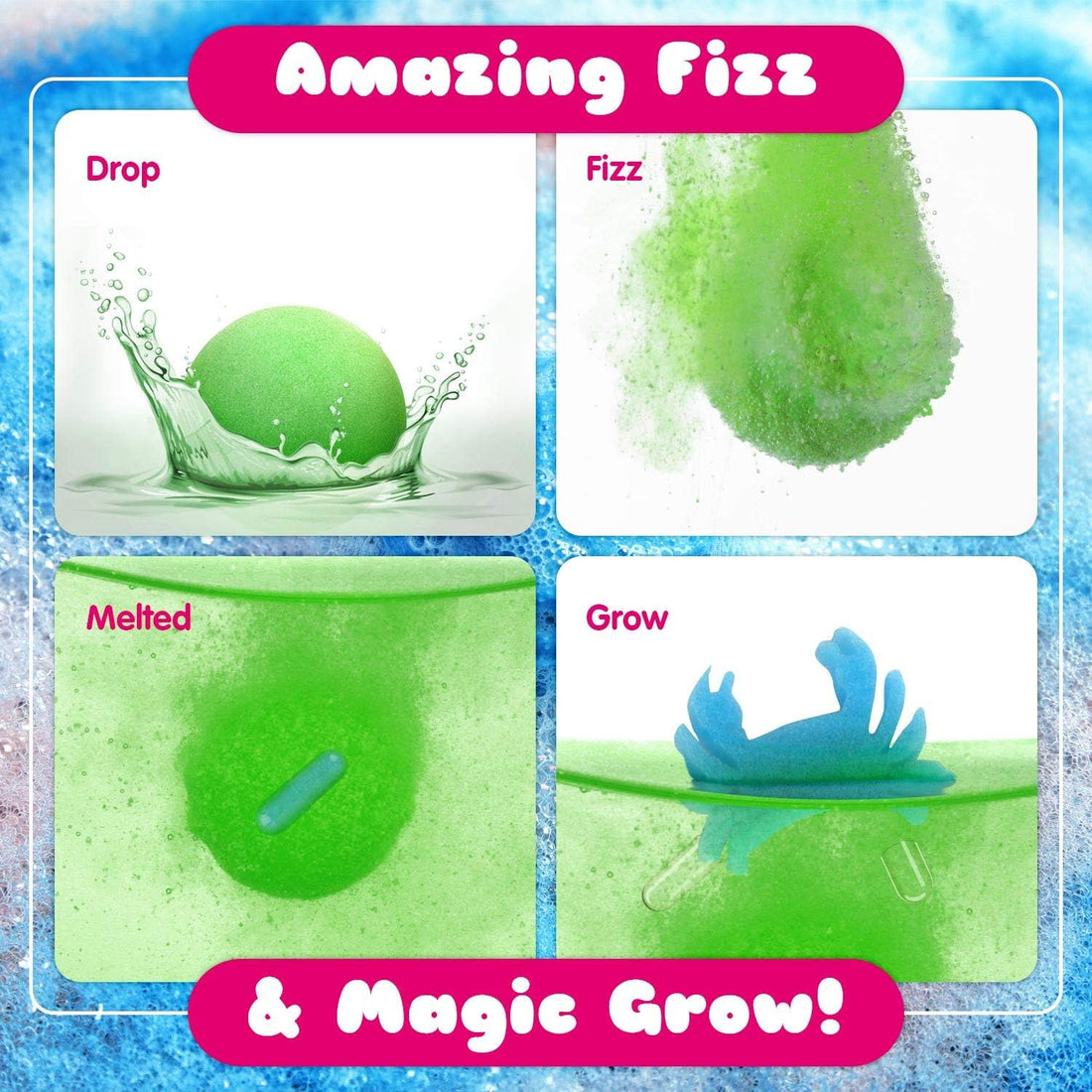 Ocean Life Hatch Bath Bombs For Kids With Surprise Sea