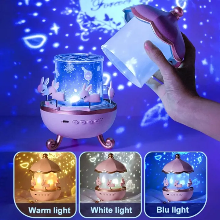 Bunny.s Carousel Night Light Projector